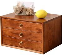 Organizador de escritorio de madera con cajones, archivador de almacenamiento de oficina, sistema de archivo de madera para oficina en casa, elegante solución de almacenamiento de escritorio para una