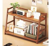 Organizador de escritorio de madera, estantería de escritorio compacta para oficina, dormitorio y hogar, estante de exhibición de almacenamiento abierto para una gestión eficiente del espacio