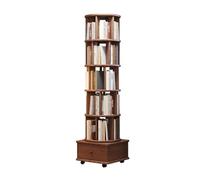 Organizador de escritorio Estantería giratoria, estantería de 360 grados, estante de almacenamiento de libros for el hogar, estante de almacenamiento de piso móvil de madera maciza Organizador de es