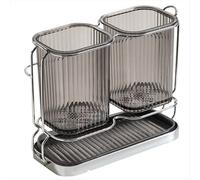 Organizador de escritorio para cepillos de dientes, decorativo, multiusos, con drenaje, para palillos, caja de almacenamiento para cucharas de cocina