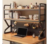 Organizador de escritorio para escritorio de computadora, hogar, oficina, dormitorio, diseño versátil y hermoso sobre el escritorio, estante negro, 19.6 x 9.8 x 37.7 pulgadas