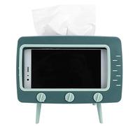 Organizador de escritorio retro Soporte para teléfono móvil Caja de almacenamiento Dispensador de pañuelos retro Caja de pañuelos Almacenamiento de papel para sujetar el teléfono móvil Hogar