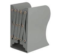 Organizador De Escritorio Tapones de libros Metal, sujetalibros retráctiles alta resistencia, gran capacidad, antideslizantes, divisor archivos escritorio, decorativos Tapones Para Libros(Grey)