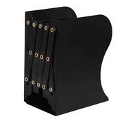 Organizador De Escritorio Tapones de libros Metal, sujetalibros retráctiles alta resistencia, gran capacidad, antideslizantes, divisor archivos escritorio, decorativos Tapones Para Libros(Black)