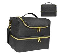 Organizador de Esmalte de Gel, Bolsa de Esmalte de uñas de Viaje, Doble para 60 Botellas y Secadora, Almacenamiento para Cosas y Herramientas de manicura, Resistente y Compacto, Uso