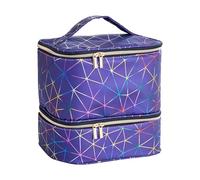 Organizador de esmalte de uñas, 30 botellas, organizadores y almacenamiento de uñas, organizador y almacenamiento de uñas, capacidad para 30 botellas, particiones de esponja, mango resistente para