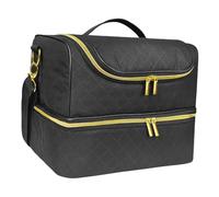 Organizador de esmalte de uñas, almacenamiento de esmalte de uñas, estuche de , doble capa con capacidad para 60 botellas y secadora para herramientas de manicura, suministros, lámpara de uñas