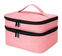 Organizador De Esmalte De Uñas con Capacidad para 30 Botellas (15 Ml/0.5 FL.Oz) Almacenamiento De Esmalte De Uñas Bolsa De Kit Desmontable De 2 con Divisores Ajustables para Set De Manicura EST