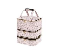 Organizador de esmalte de uñas de 3 capas desmontable, almacenamiento portátil de barniz para una fácil organización y viaje, Pink, 1 count (Pack of 1)