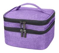 Organizador de Esmalte de uñas, Estuche de Almacenamiento de Barniz de uñas de Doble Capa, Bolsas de Almacenamiento de Barniz de Viaje, Estuche de tocador Polaco, Soporte, Adornos de jardín