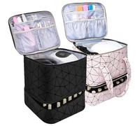 Organizador de esmalte de uñas, estuche de manicura, organizador de | cosméticos, soporte para secador de uñas, recipiente de viaje para botellas de esmalte de uñas, para guardar herramientas de