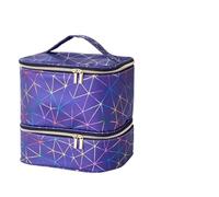 Organizador De Esmaltes De Uñas Estuche de transporte de doble capa, bolsa de almacenamiento de PU, estuche organizador de esmalte de uñas portátil for maquillaje, lámpara de uñas, uñas de Gel, Kits d