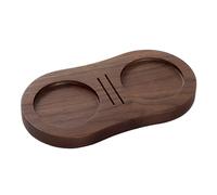 Organizador de espresso - Organizador de espresso de doble rejilla - Bandeja de madera para servir accesorios de espresso, soporte de almacenamiento de estación de café para el hogar, restaurante