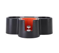 Organizador de estación de apisonamiento de café, soporte de portafiltro de café de altura ajustable para portafiltro de 51 mm, 53 mm, 58 mm, distribuidor de manipulación de café, (Black)