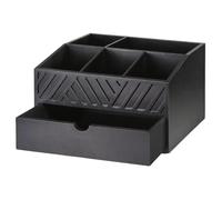 Organizador De Estación De Café - Caja De Madera, Bandeja De Almacenamiento | Cajón De 5 Compartimentos Para Té, Ideal Para Cafetería, Sala De Descanso, Mesa, Comedor, Encimera, Lugar De Trabajo, Coci