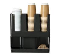 Organizador de estación de café para encimera, estante de cocina de 6 compartimentos, almacenamiento de condimentos de café, organizadores de estantes de cocina para cápsulas, paquetes de té, d