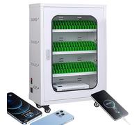 Organizador de estación de carga para teléfono celular, casillero seguro con carrito de carga USB para aulas, clubes de fitness, oficinas, bibliotecas, recargable y almacenamiento conveniente
