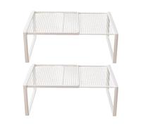 Organizador de estante ajustable para armario, práctico estante de almacenamiento de metal para armarios del hogar, solución de ahorro de espacio, estante de hierro ajustable