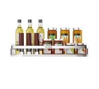 Organizador de estante de baño de acero inoxidable, organizador de ducha montado en la pared, estante de almacenamiento de toallas adhesivo sin taladrar, solución de ahorro de espacio de 35 cm para