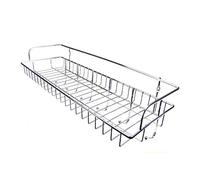 Organizador de estante de baño: estante de cocina sin taladrar con adhesivo sin rastro, almacenamiento que ahorra espacio para ducha, inodoro y encimera, fácil de instalar, duradero y elegante.