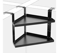 Organizador de estante de cubículo de oficina con altura ajustable y ganchos, diseñado para optimización del espacio de esquina y organización de oficina ((tres ganchos grandes))