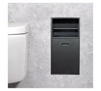Organizador de Estante de Ducha Empotrado para Pared de baño, Bote de Basura de Acero Inoxidable Multicapa y Caja de Almacenamiento de Papel higiénico, fácil de Instalar, para Hotel y hogar.