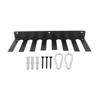 Organizador de Estante de Gimnasio, Almacenamiento de Gimnasio, 8 Ganchos, Versátil Equipo de Gimnasio, Colgador de Pared para Bandas de Ejercicio, Barras de Pesas, Cuerda para