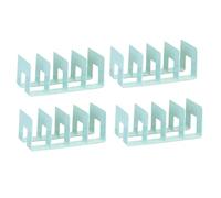 Organizador de estante de libros de acrílico, sujetalibros acrílicos, Sujetalibros clasificadores de acrílico para estante de mesa, Organizador de libros decorativo 4X para escritorio de leva