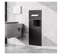 Organizador de estante empotrado con cubo de basura integrado para un mejor almacenamiento en baño, cocina, sala de estar, dormitorio