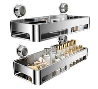 Organizador De Estante Para Baño,Organizador De Estantes Con Para Pared De Baño | Organización Y Almacenamiento Inoxidable Para Esponjas Maquillaje Jabones Velas - Jabón Esponja Champú Productos De