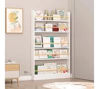 Organizador de estantería estrecha de montaje en pared, estante de exhibición de varios niveles que ahorra espacio para dormitorio, sala de estar, sala de estudio