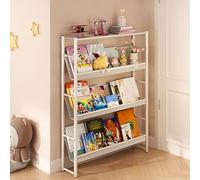 Organizador de estantería que ahorra espacio, diseño ultrafino para espacios estrechos, perfecto para guardar juguetes y libros en el dormitorio, sala de estar u oficina en casa