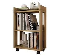 Organizador de Estanterías de Interior Estante móvil con estantería de poley Rack Home Multifuncional Bedroom Rack de almacenamiento de 3 capas de libros for libros Revista Archivo Bonsai Storage Esta