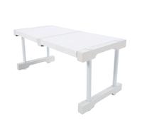 Organizador de estantes de armario expandible Estante de almacenamiento resistente que ahorra espacio para armario armario baño Acero al carbono ABS PP 24 cm ancho 32 cm alto 11 o (Longitud 37-48