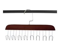 Organizador de estantes para sombreros, Organizador de ropa de madera duradero con 8 ganchos, Perchas para ahorrar espacio, estante de almacenamiento de corbatas para gorros, cinturones, ropa para mas