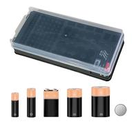 Organizador de Estuche para Pilas - Organizador Antipolvo De 116 Compartimentos - Caja De Almacenamiento De Baterías De Gran Capacidad - Para Pilas D, C, AA, AAA, 9V Y De Celda