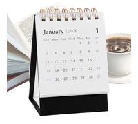 Organizador de fecha de escritorio - Calendario de doce meses, pantalla compacta para planificación diaria, componente de papel para una rápida comprobación visual, suministro de lugar de trabajo