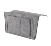 Organizador de fieltro para colgar en el sofá, sofá, reposabrazos, organizador de cama, TV Remote Holder Storage Bag con 5 compartimentos, para todo tipo de accesorios como periódicos, gris