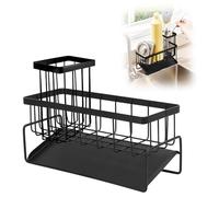 Organizador de fregadero de acero inoxidable, organizador de cocina, organizador de fregadero, organizador de cocina, lavabo con tubo de cepillo extraíble, organización de cocina, fregadero para