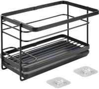 Organizador de fregadero metaltex tokyo lava con sistema de gancho adhesivo u-fix