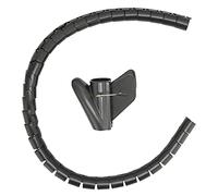 Organizador de Fundas para Cables Gestión de Cables en Espiral Tubo de bobinado Tipo Abierto con Clip 10 Metros Negro Durable Flexible Retardante de Llama para Oficina Uso (Φ10mm)