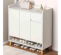 Organizador de gabinete de Almacenamiento de Zapatos - 2 Puertas 1 cajón, Estante de Soporte para Armario de Pasillo | Mueble aparador de Entrada: solución Ideal para Guardar Calzado