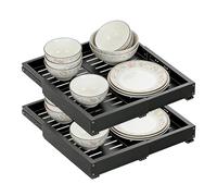 Organizador de gabinete extraíble, cesta de almacenamiento telescópica, organizador de cajones extraíble, para dormitorio, escritorio, tocador, hogar, despensa, lavandería, departamento