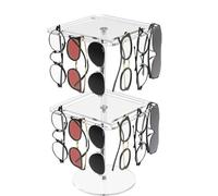 Organizador de gafas acrílico giratorio de 360 grados, elegante exhibición, 1 pieza de cristal giratorio de 360 grados, adecuado para almacenamiento gracias a su base pesada que garantiza que tus