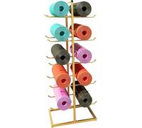 Organizador de Gimnasio Estante for esterillas de yoga de 5 niveles, soporte de rodillos de espuma de metal, resistente, organizador for esterillas de pilates y sala de entrenamiento Para estudio~/