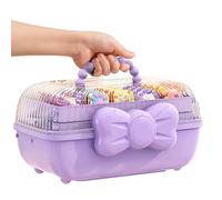 Organizador de gomas para el pelo, mantiene las pinzas pequeñas ordenadas, bandejas de expansión de 3 niveles, 27,5 cm de largo + asa de transporte integrada, recipiente de ABS de alta