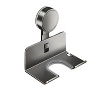 Organizador de herramientas con ventosa para el cuidado del cabello, soporte para secadora de baño para montaje en pared y almacenamiento dividido para ocultar