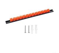 Organizador de herramientas de montaje en pared para destornilladores y llaves, soporte de almacenamiento de plástico ABS, 35 cm, compatible con taller en casa y gas (naranja)