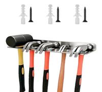 Organizador De Herramientas Montado En La Pared | Soporte De Pared Para Martillos De Garaje Con 5 Ranuras | Organizador de Martillos para Garaje | para Cobertizo, Taller, Hogar, Fábrica, Destornillado