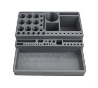 Organizador de herramientas para atar moscas, estante de almacenamiento de escritorio para materiales de pesca con mosca, para soporte de PETG con múltiples agujeros para bobina, tijeras, secador de